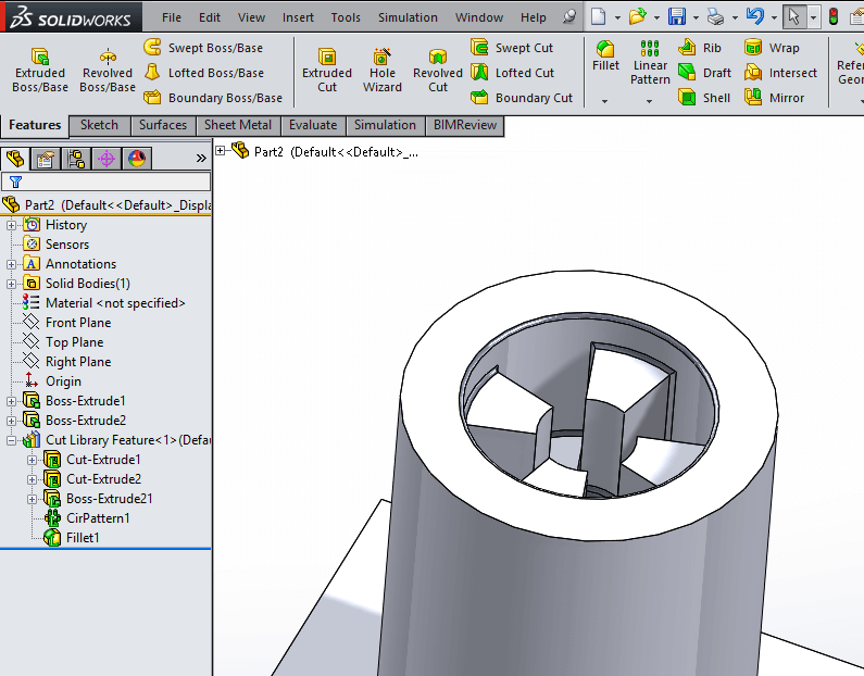 solidworks library feature download