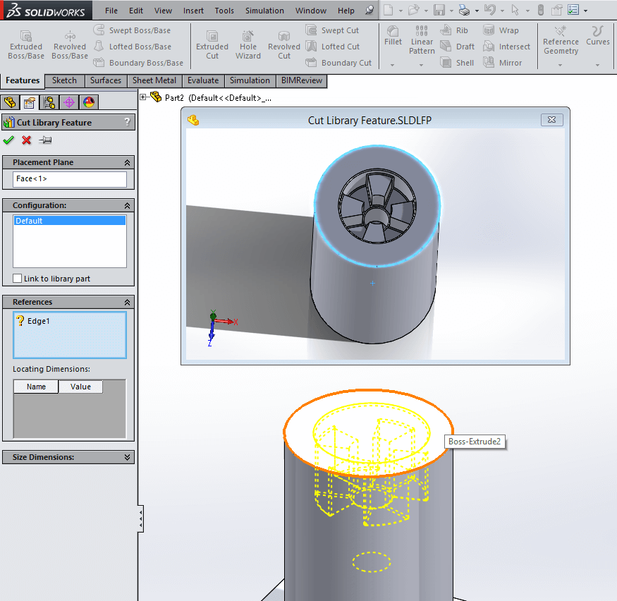 solidworks library feature download