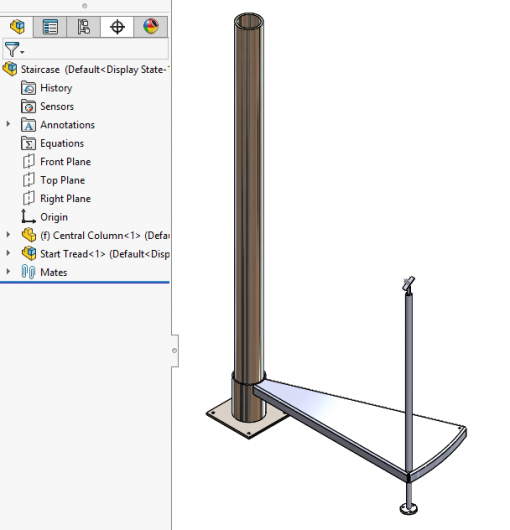 SOLIDWORKS 2018| Faster Spiral Staircase Design | Rotate Instances